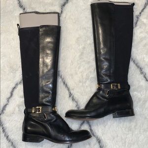Michael by Michael Kors riding boots black leather